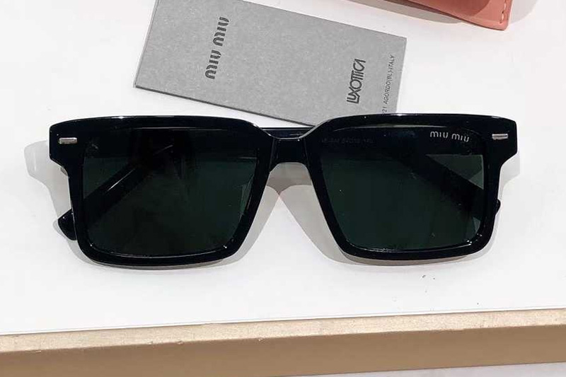 SMU13ZS Sunglasses Black Silver Green