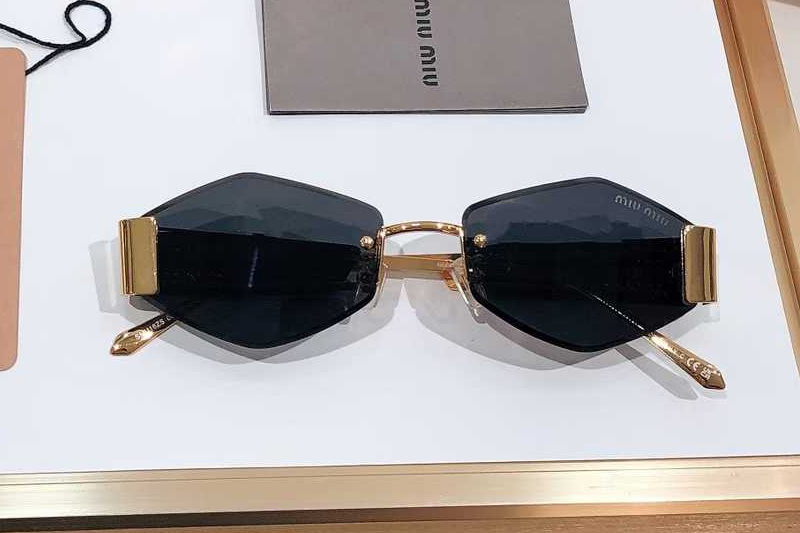 SMU16ZS Sunglasses Black Gold Gray