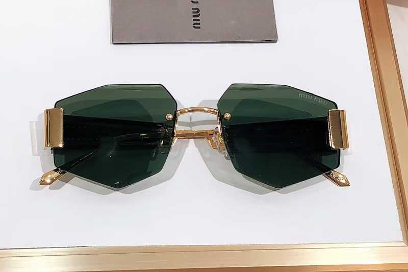 SMU18ZS Sunglasses Black Gold Green