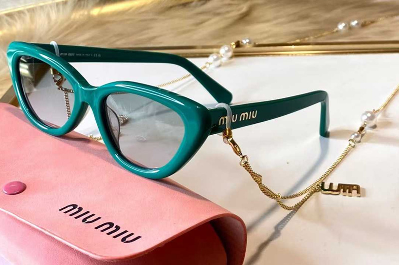 SMU22W Sunglasses Green Gradient Gray