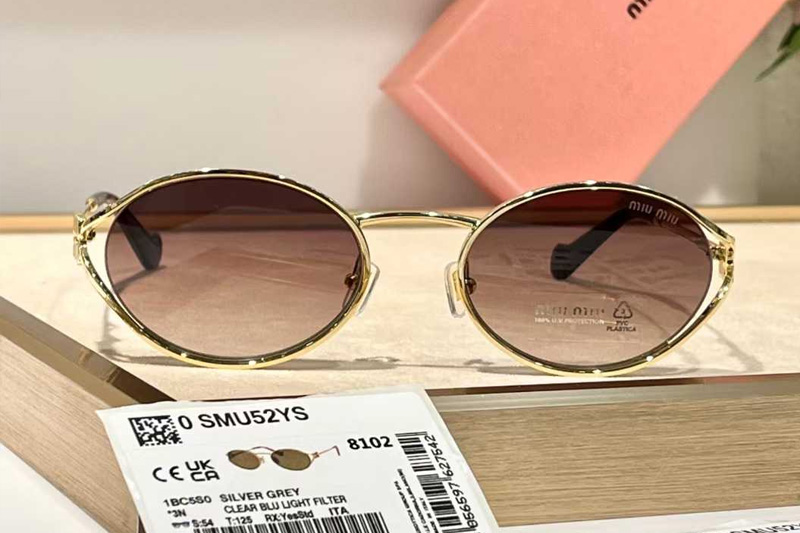 SMU52Y Sunglasses Gold Gradient Brown