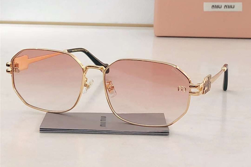 SMU75ZS Sunglasses Gold Gradient Pink