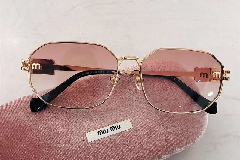 SMU75ZS Sunglasses Gold Gradient Pink