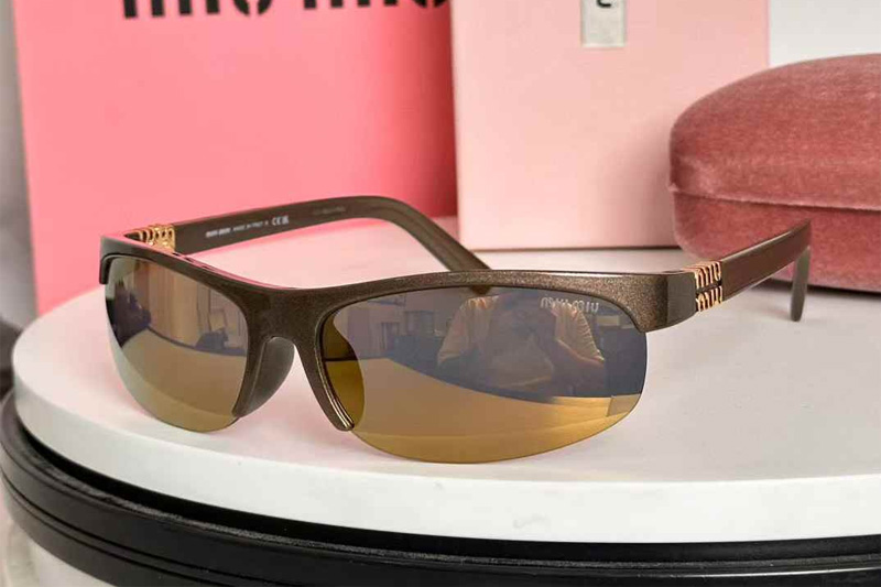 SMUA02S Sunglasses Brown Gold Flash