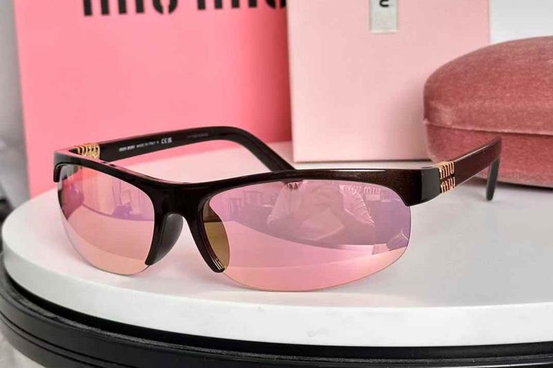 SMUA02S Sunglasses Coffee Pink Flash