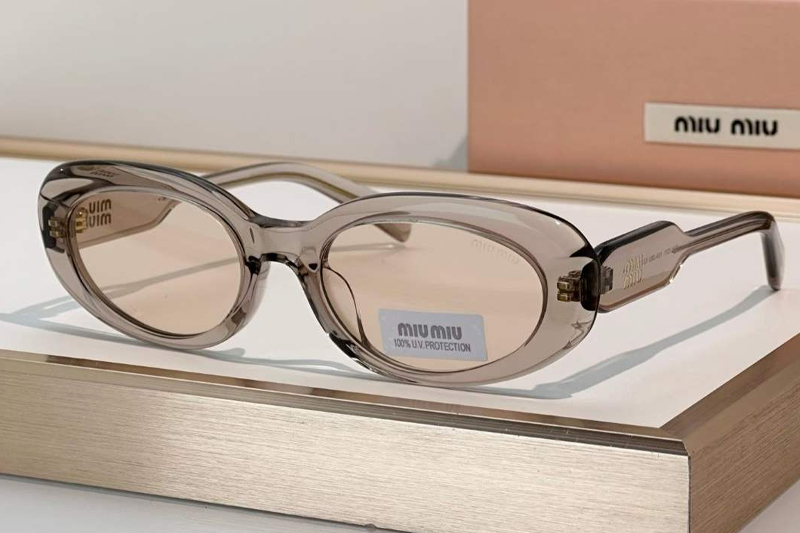 SMUC01 Sunglasses Transparent Gray Light Brown