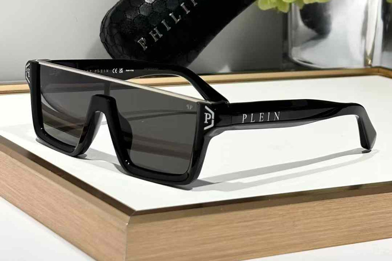 SPP006 Sunglasses Black Silver Gray