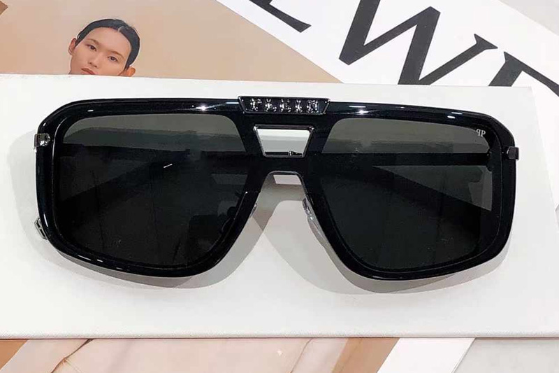 SPP008M Sunglasses Black Gunmetal Gray