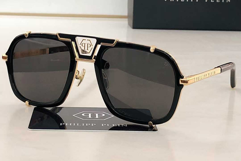 SPP010 Sunglasses Black Gold Gray