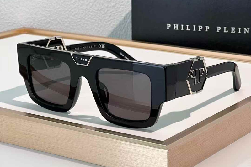 SPP092 Sunglasses Black Silver Gray