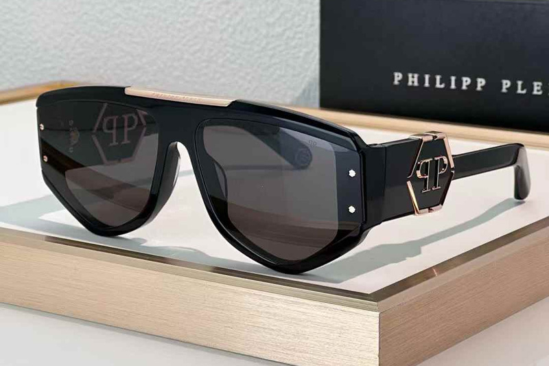 SPP093 Sunglasses Black Gold Gray