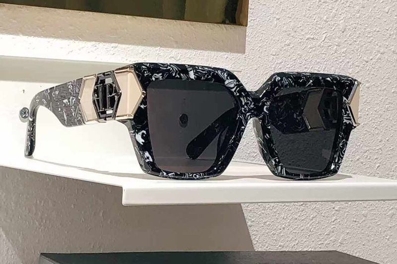 SPP135 Sunglasses Black Gray Gray