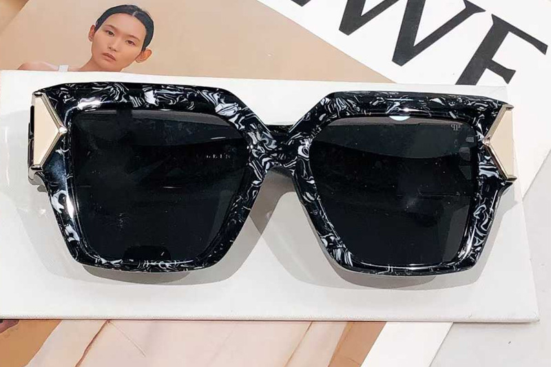 SPP135 Sunglasses Black Gray Gray