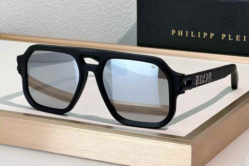 SPP148 Sunglasses Matte Black Mirror