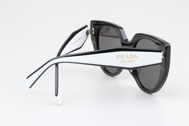 SPR14W-F Sunglasses Black White Gray