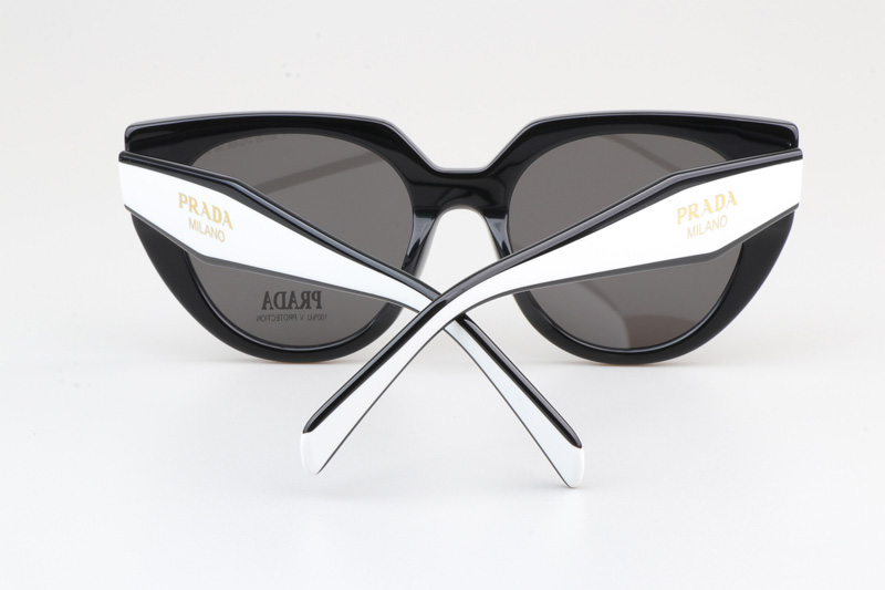 SPR14W-F Sunglasses Black White Gray