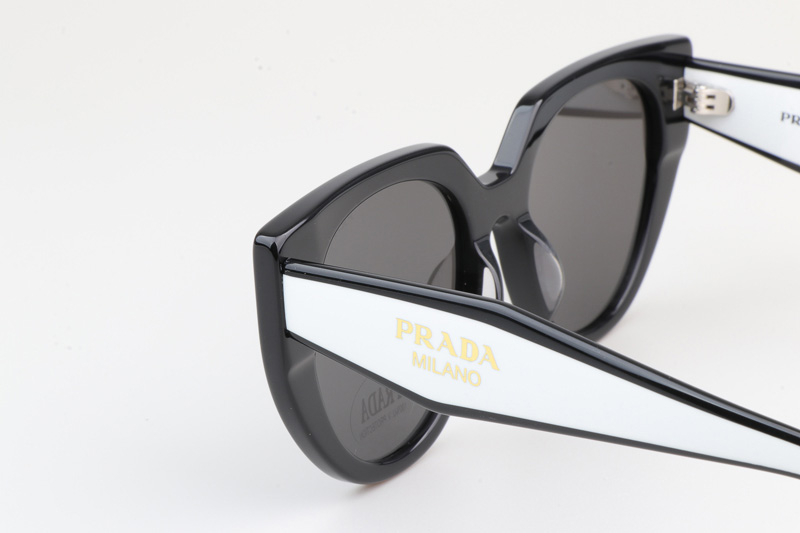 SPR14W-F Sunglasses Black White Gray