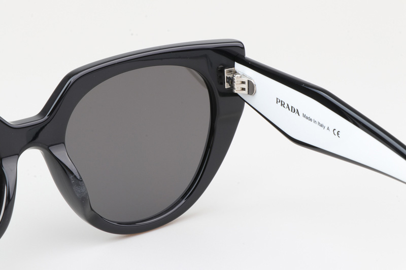 SPR14W-F Sunglasses Black White Gray