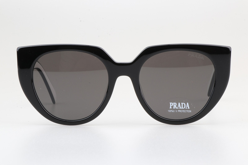 SPR14W-F Sunglasses Black White Gray