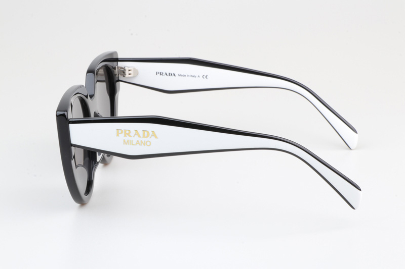 SPR14W-F Sunglasses Black White Gray