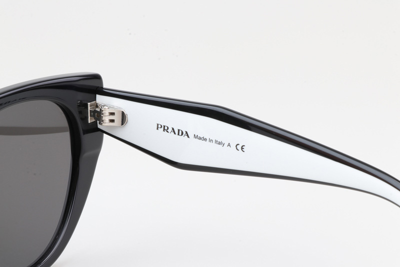 SPR14W-F Sunglasses Black White Gray