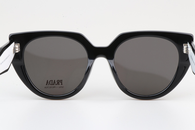 SPR14W-F Sunglasses Black White Gray