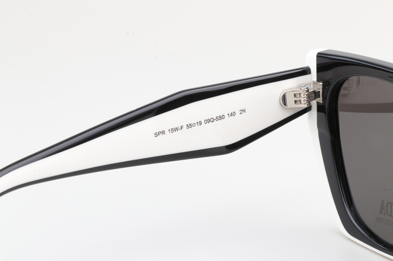 SPR15W-F Sunglasses Black White Gray