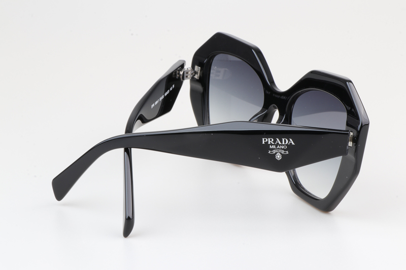 SPR16W-F Sunglasses Black Silver Gradient Gray