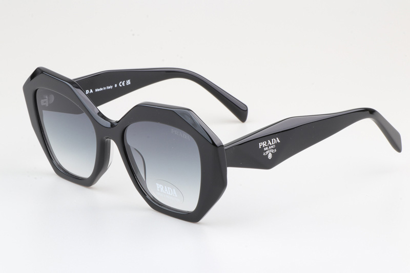 SPR16W-F Sunglasses Black Silver Gradient Gray