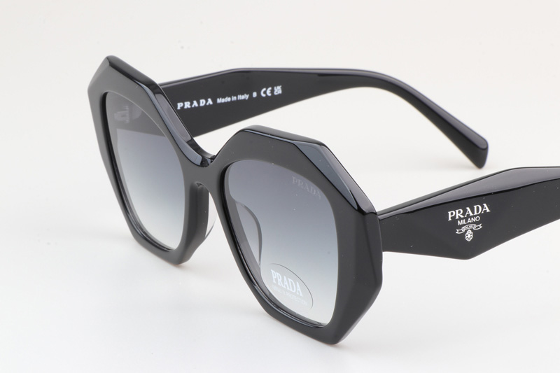 SPR16W-F Sunglasses Black Silver Gradient Gray