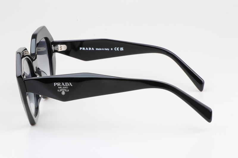 SPR16W-F Sunglasses Black Silver Gradient Gray