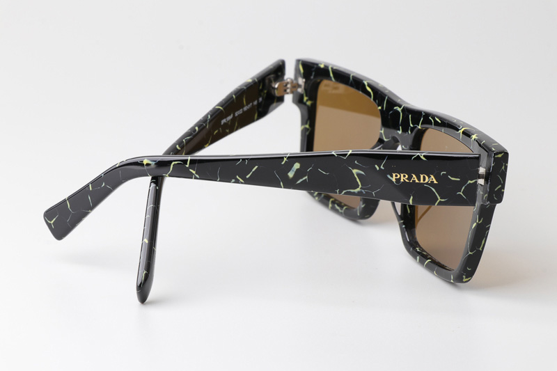 SPR19W-F Sunglasses Black Green Brown