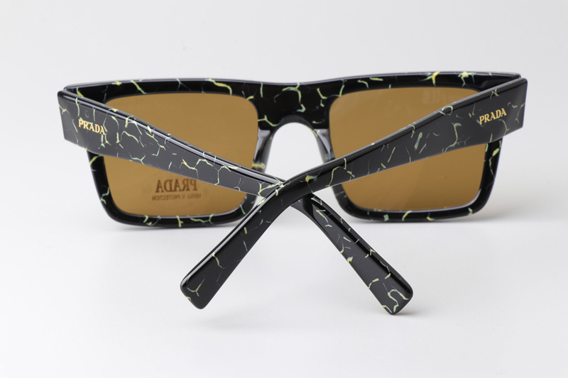 SPR19W-F Sunglasses Black Green Brown