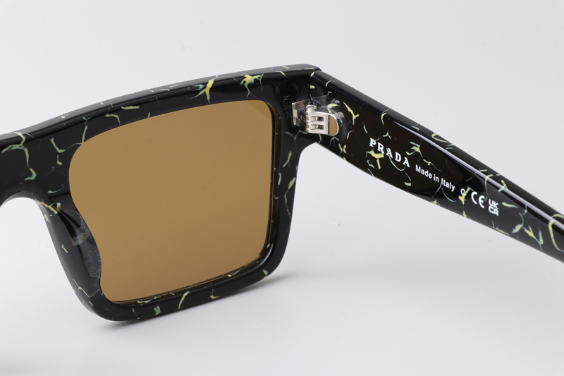 SPR19W-F Sunglasses Black Green Brown