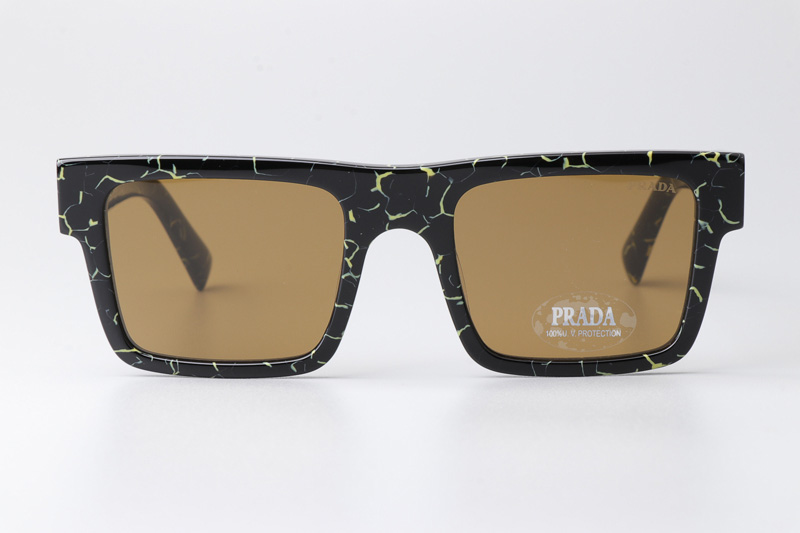 SPR19W-F Sunglasses Black Green Brown