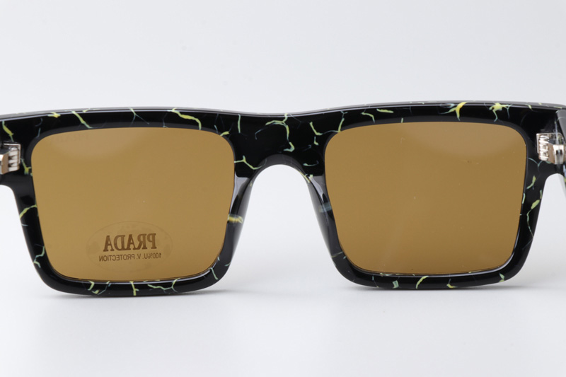 SPR19W-F Sunglasses Black Green Brown