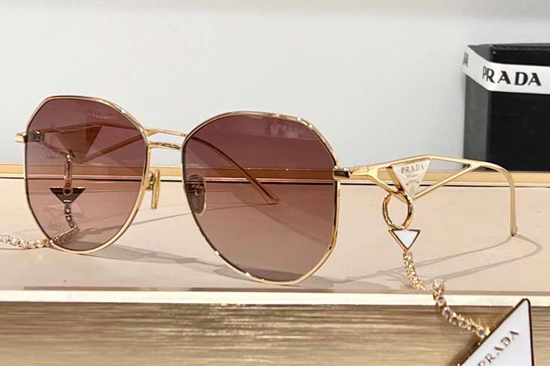 SPR57Y Sunglasses Gold Gradient Pink