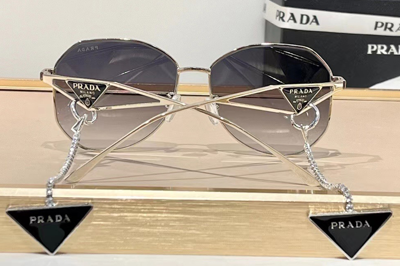 SPR57Y Sunglasses Silver Gradient Gray