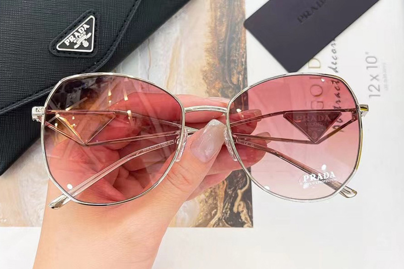 SPR57Y Sunglasses Silver Gradient Pink