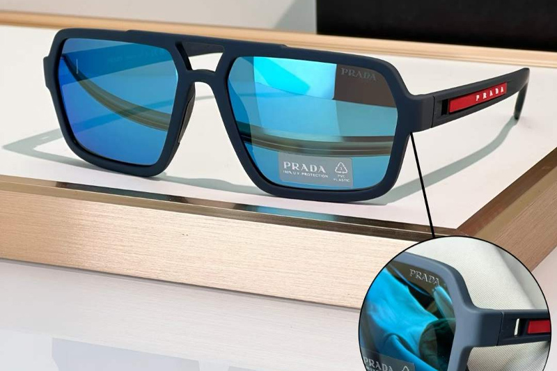SPS01X Sunglasses Gray Blue Flash