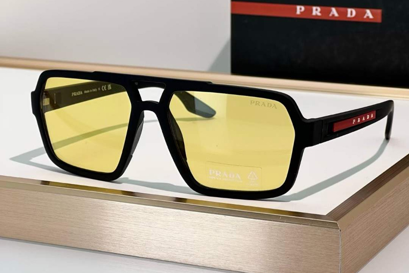 SPS01X Sunglasses Matte Black Yellow