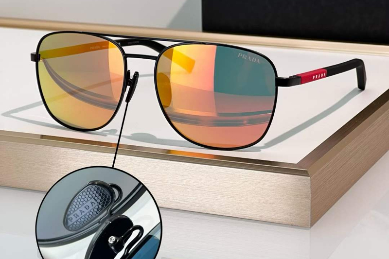 SPS54Z Sunglasses Black Orange Flash