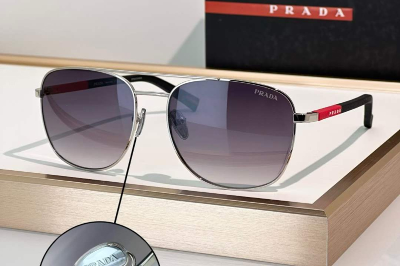 SPS54Z Sunglasses Silver Gradient Blue
