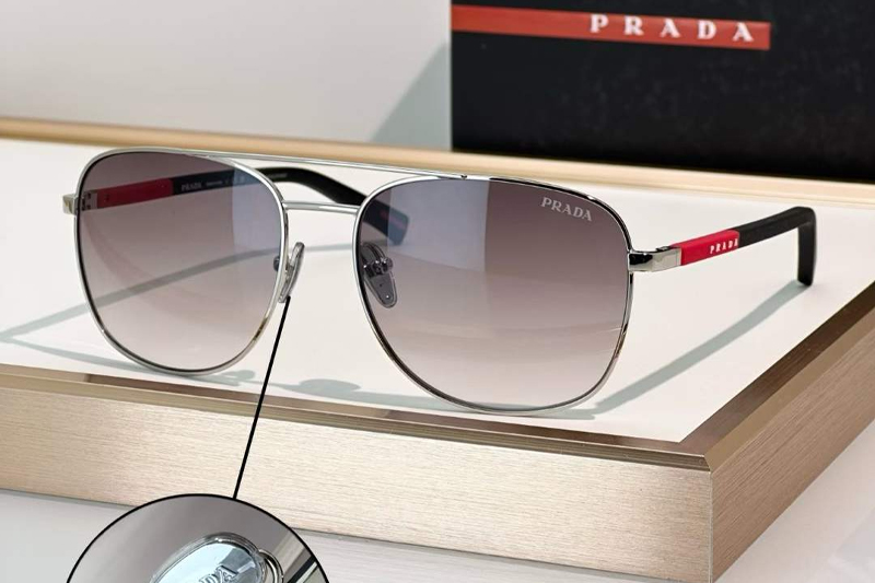 SPS54Z Sunglasses Silver Gradient Gray