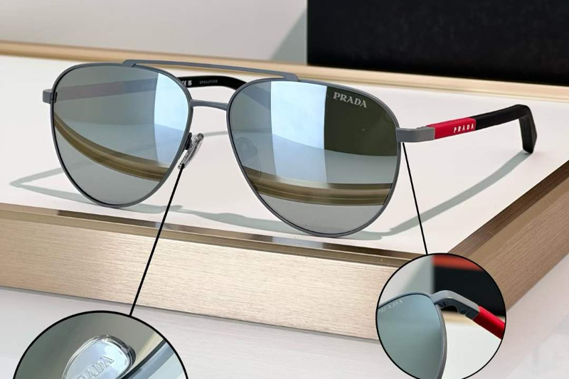 SPS81Z Sunglasses Gray Silver Mirror