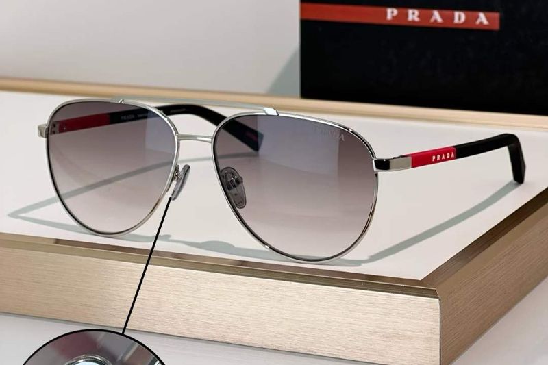 SPS81Z Sunglasses Silver Gradient Gray