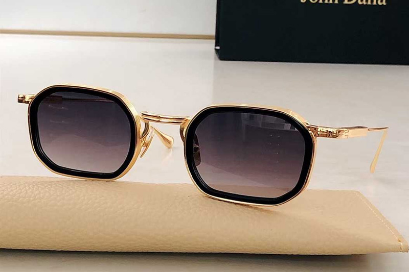 Samuel Sunglasses Black Gold Gradient Gray