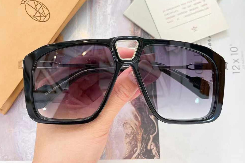 Savoy Sunglasses Black Silver Gradient Gray