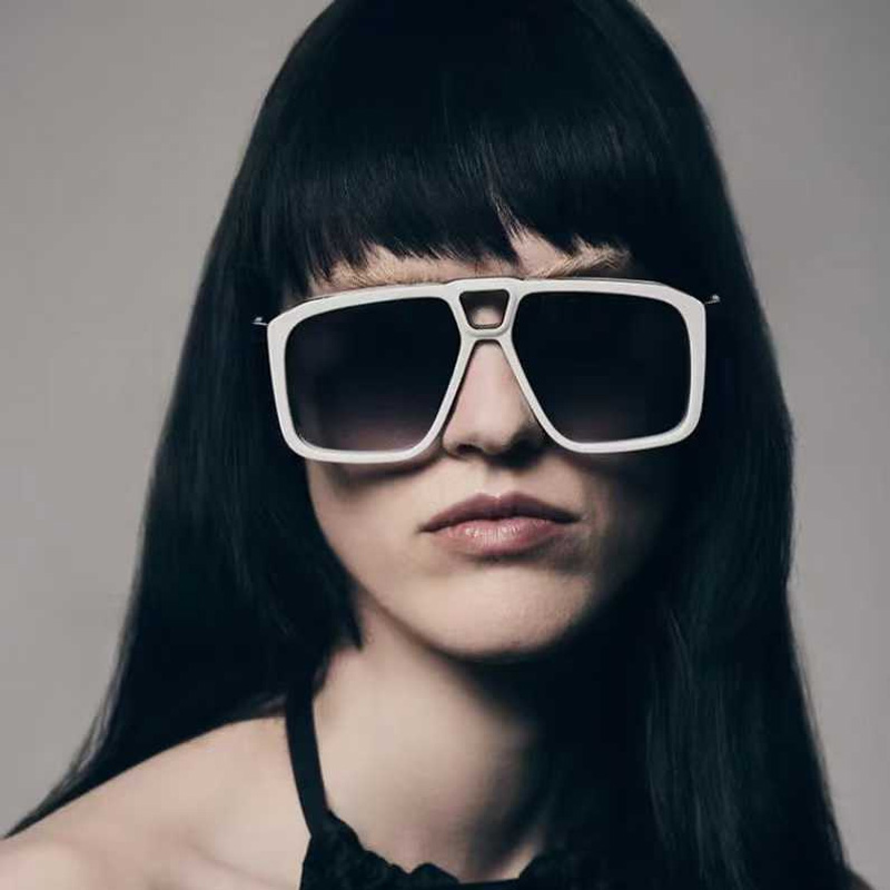 Savoy Sunglasses White Gradient Gray