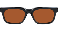 See You In Tea Sunglasses Black Gold Brown